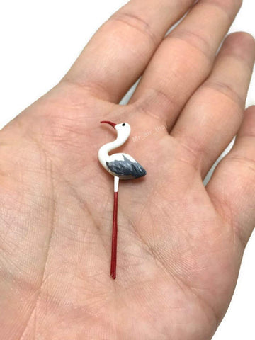Mr_air_thai_Miniature 12pcs Miniature Bird Figurines - Handmade Tiny Animal Set for Fairy Garden, Dollhouse Accessories, Mini Clay Bird Decor for DIY