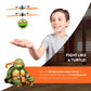 World Tech Toys Ninja Turtles Michelangelo Flying Toy - Motion Sensing Flying Ball with USB Charging - TMNT Licensed - Indoor/Outdoor Drone for Kids