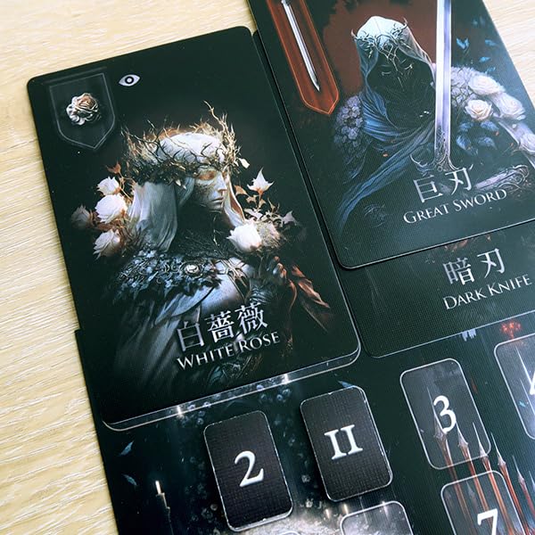 Moaideas Game Design Blades & Rose Exciting Werewolf-Style Party Game for Family and Friends | 5-10 Players | Social Deduction Board Game | Include