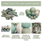 Dusty Green White Sand Balloon Garland - Double Stuffed Light Sage Green White Cream Balloon Arch Kit Latex Olive Beige Balloons for Baby Shower