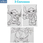 Innovative Designs Disney Lilo and Stitch Canvas Paint Set for Kids with 3 Canvases, Acrylic Paint, Paintbrush, & Easel