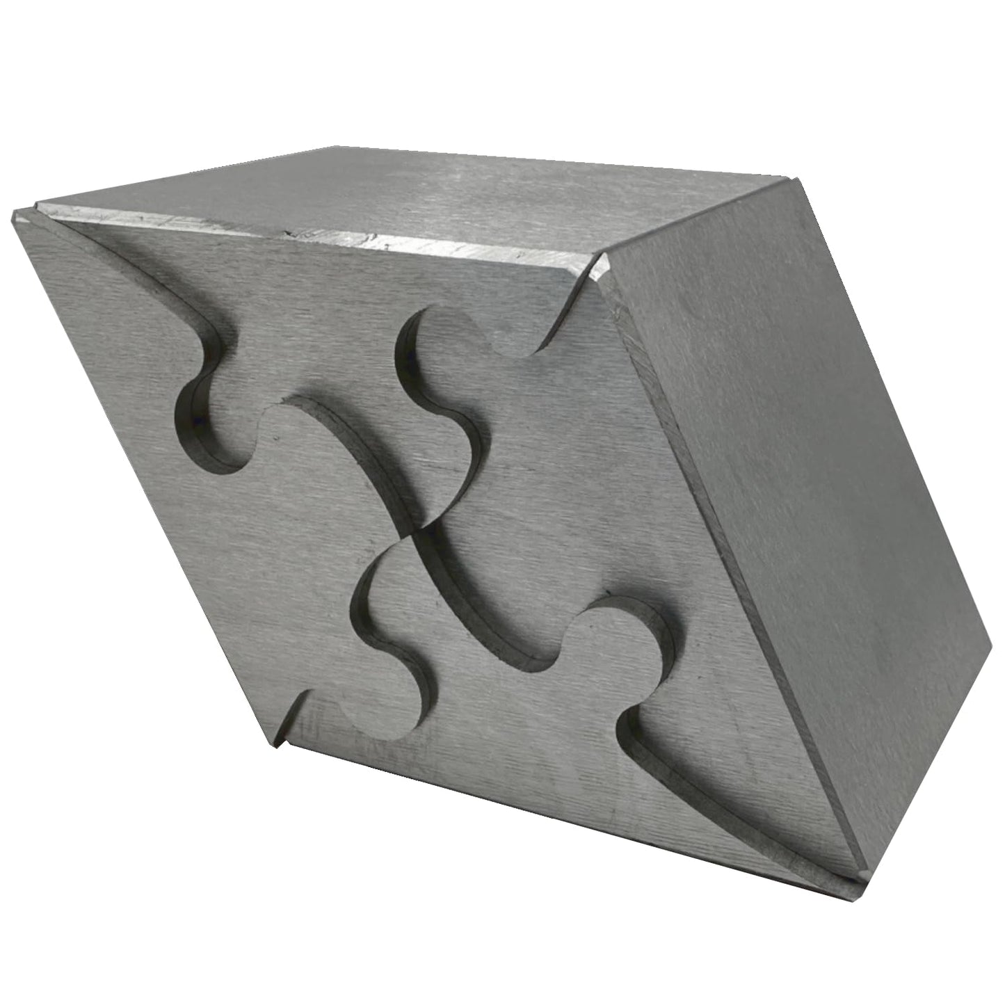 Heavenly Metals 4-Piece Rhombus 3D Puzzle for Adults - Stainless Steel Desk Toy and Fidget, Zero Tolerance Wire EDM Cut Office Gift for Men & Women