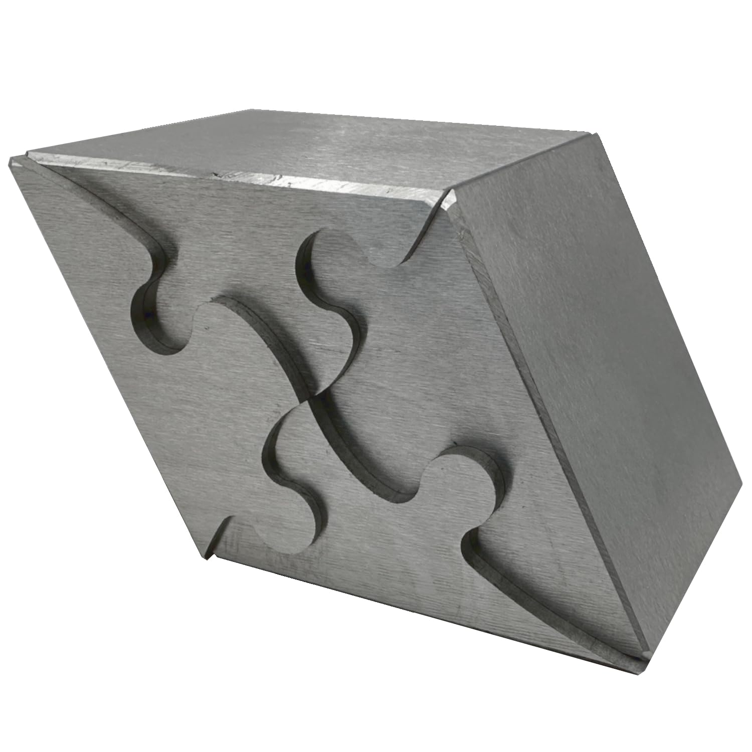 Heavenly Metals 4-Piece Rhombus 3D Puzzle for Adults - Stainless Steel Desk Toy and Fidget, Zero Tolerance Wire EDM Cut Office Gift for Men & Women