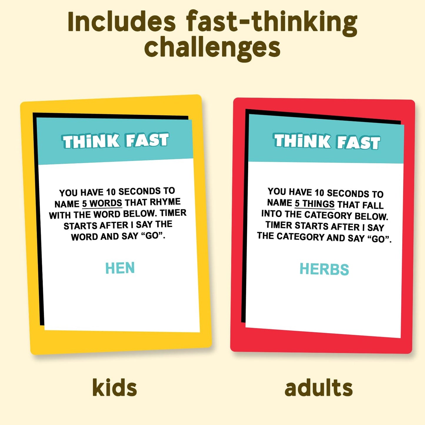 Who Knows More? Kids or Adults, The Ultimate Trivia Game for Kids, Teens and Adults - A Fun Family Party Game