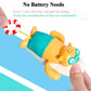 NEXTAKE Pull String Baby Bath Toy Pull & Go Beaver Cute Surfing Beaver Swimming Beaver Windup Clockwork Bathtub Toy for Toddlers (Blue)