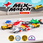 Popular Playthings Magnetic Vehicles for Toddlers 1-3, Mix or Match Car Toys, 21 Piece Gift for Kids - Vehicles Green