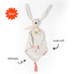 Follies Ollie The Lovey Bunny, Holiday Baby Gift, Super Soft Sensory Toy for Babies & Toddlers, Washable Blanket Lovey, Cuddly Keepsake for Newborns