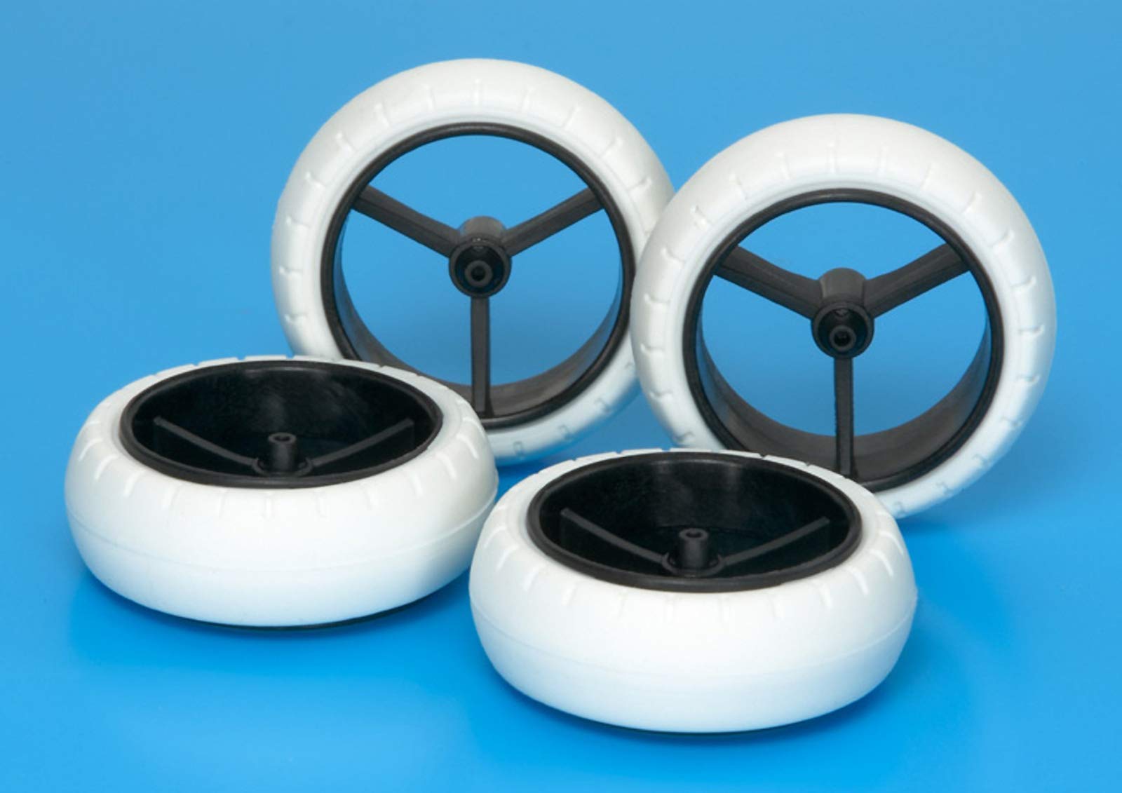 Tamiya Narrow Large Dia Wheels w/White Arched TAM15414