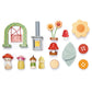 Tender Leaf Toys - Rosewood Cottage - Beautiful Portable Wooden Dollhouse Cottage Set for Kids 3+