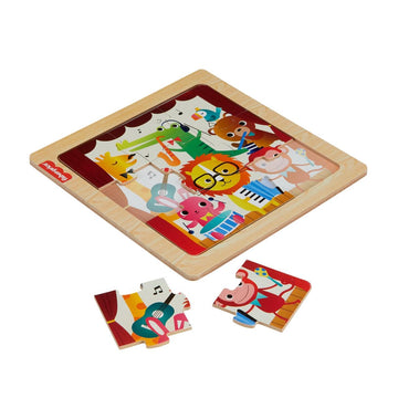Fisher-Price Mini Wooden Puzzles Includes 1 Puzzle with 9 Easy to Connect Pieces.