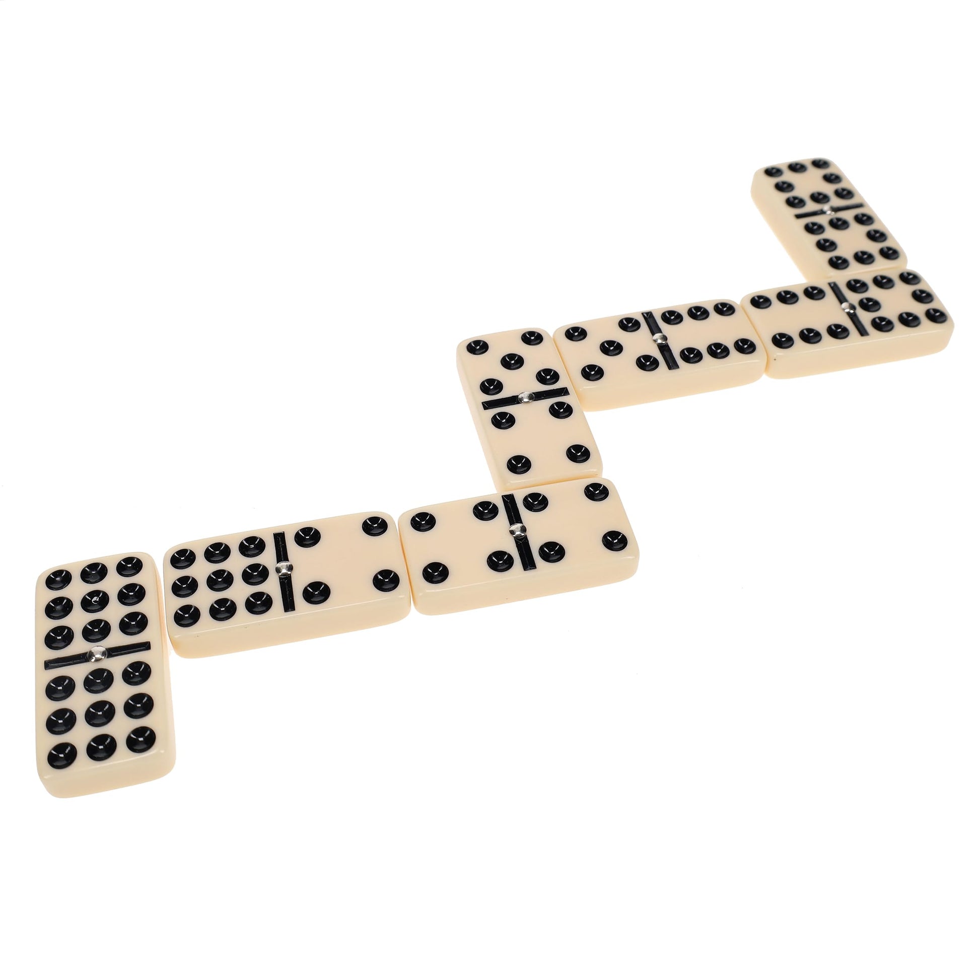 WE Games Double Nine Dominoes with Spinners - Premium Ivory Tiles, Ideal Size, Classic Family and Adult Board Game
