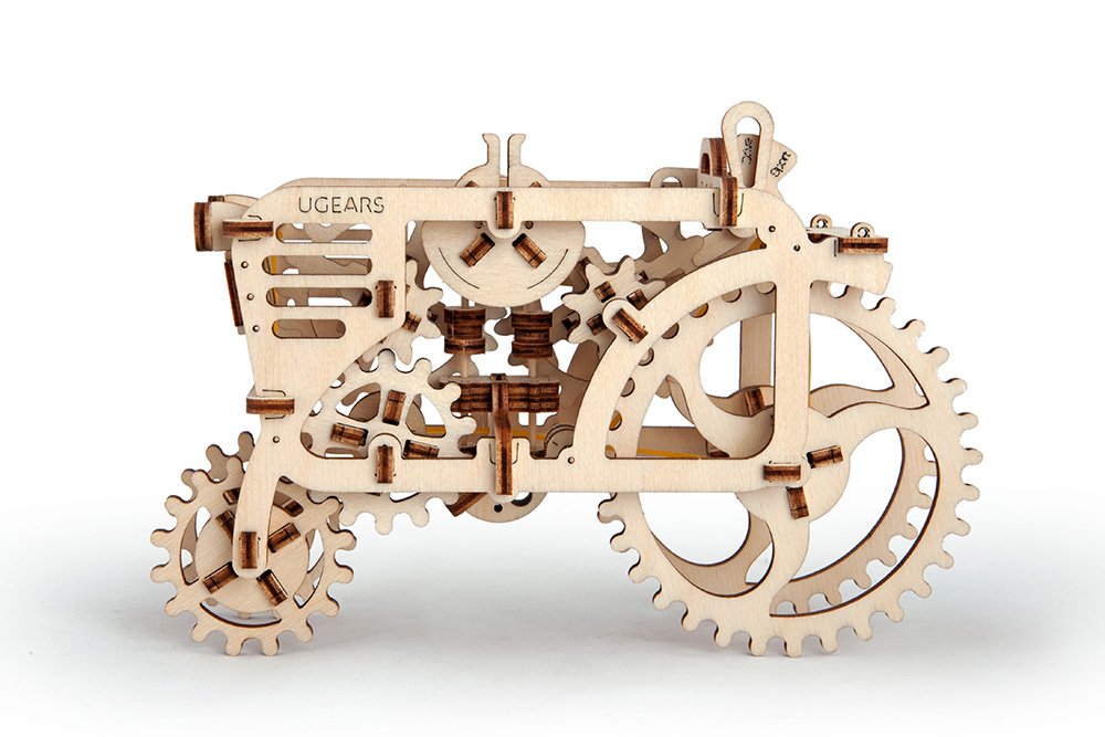 UGEARS Models 3-D Wooden Puzzle - Mechanical Tractor