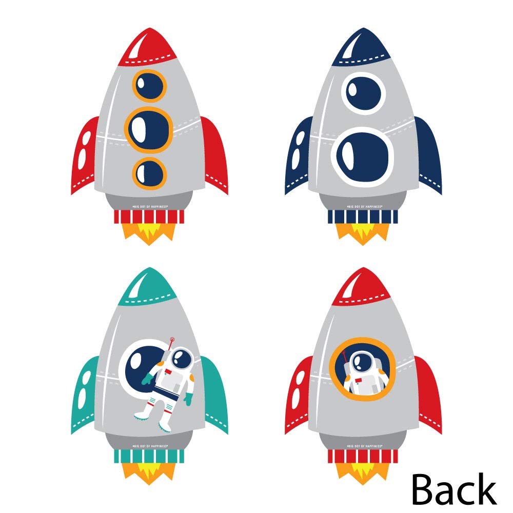 Big Dot of Happiness Blast Off to Outer Space - Astronaut Decorations DIY Rocket Ship Baby Shower or Birthday Party Essentials - Set of 20