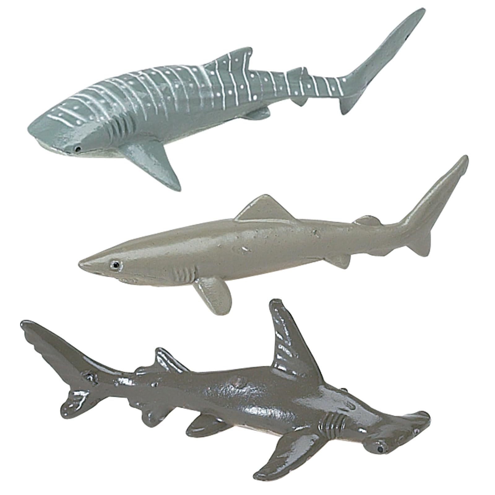Safari Ltd. Sharks TOOB - 11 Hand-Painted Mini Figurines Including Great White, Whale Shark, Tiger Shark, Hammerhead, Mako, and More - Educational Toy