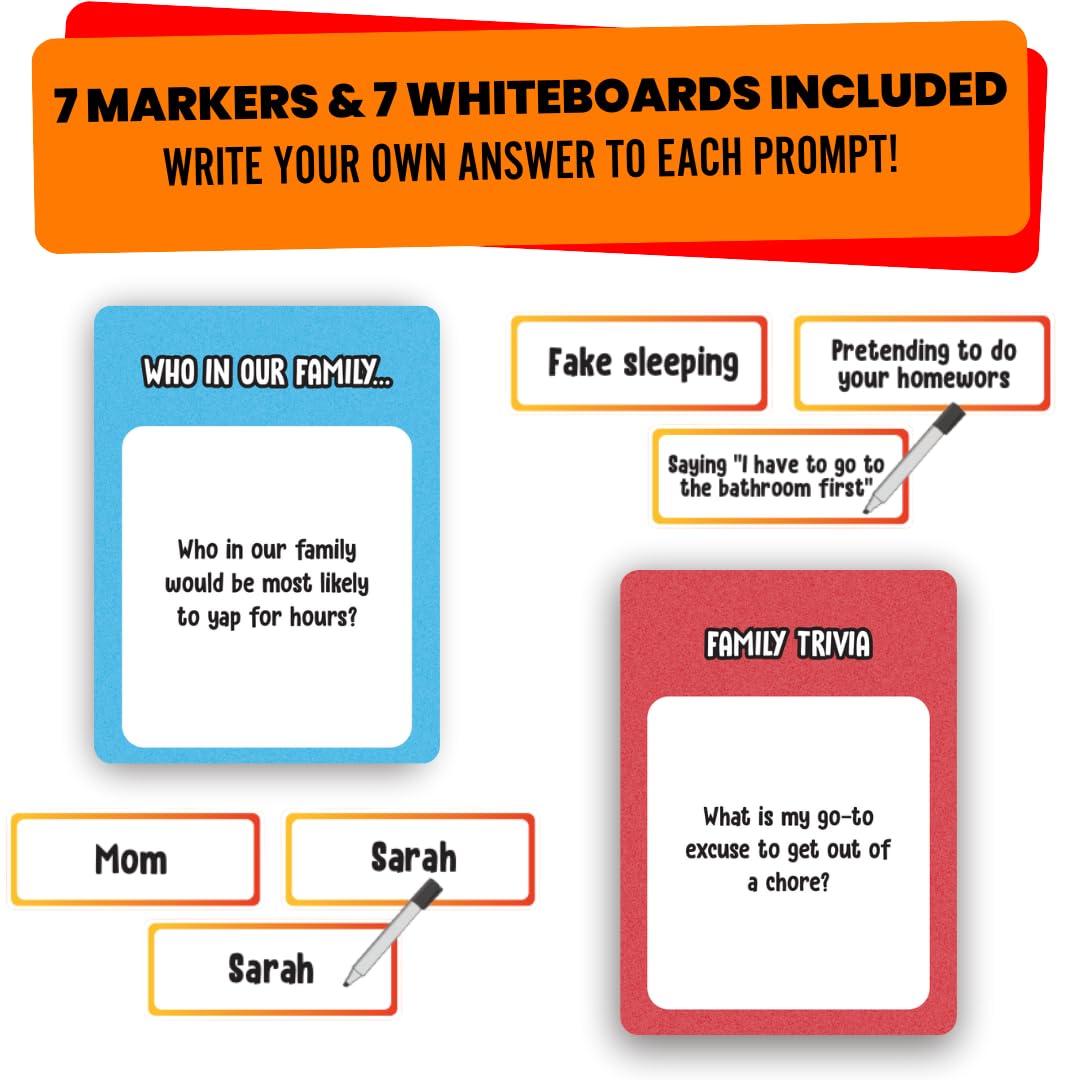 Viral Studios Who in Our Family? - Hilarious Family Party Game | Trivia, “Most Likely to” & Head-to-Head Challenges | Fun Family Game Night Card Game