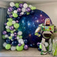 Beaumode Boy Story Balloon Arch Garland Green Purple Balloon Kit for It’s a Boy Story Baby Boy Shower Western Cowboy Space Adventure Theme Kids 2d