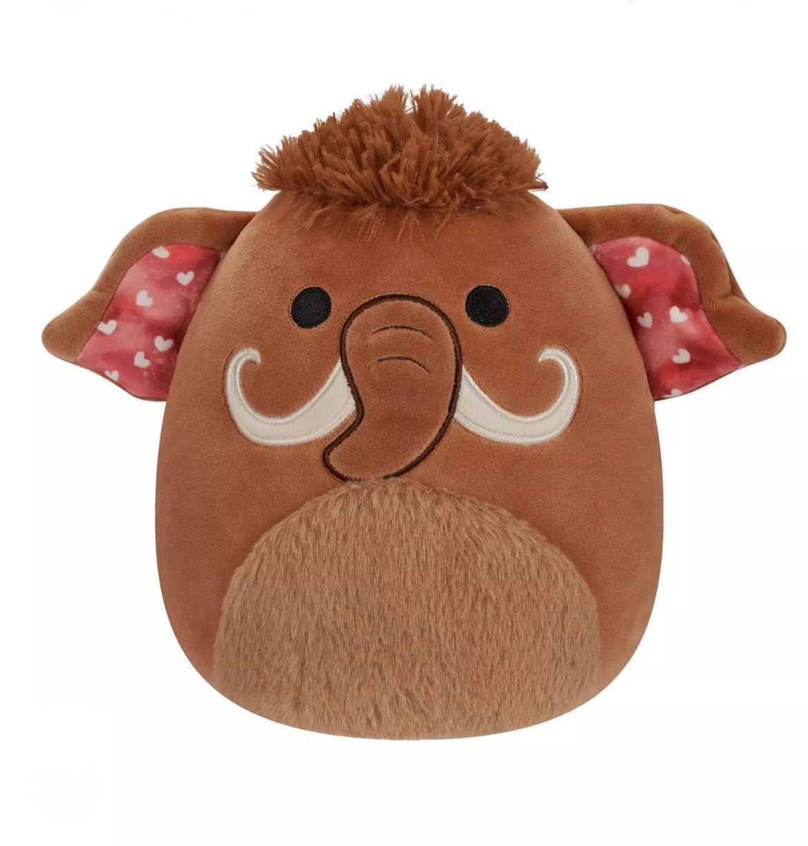 Squishmallow 8" Chienda The Brown Wooly Mammoth with Heart Ears Valentine's Day Plush- Officially Licensed Kellytoy - Collectible Soft & Squishy Toy -
