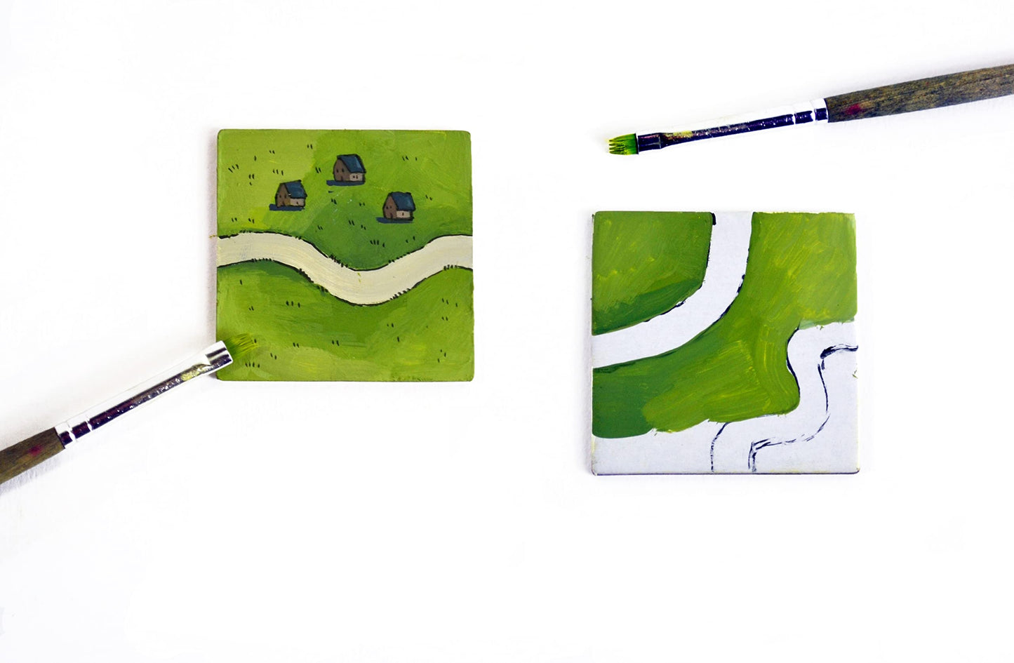 Apostrophe Games Square Board Game Tiles - 84Pcs Large Game Board Pieces Blank Game Board Chits, Same Size as Carcassonne- Create Your Own Custom