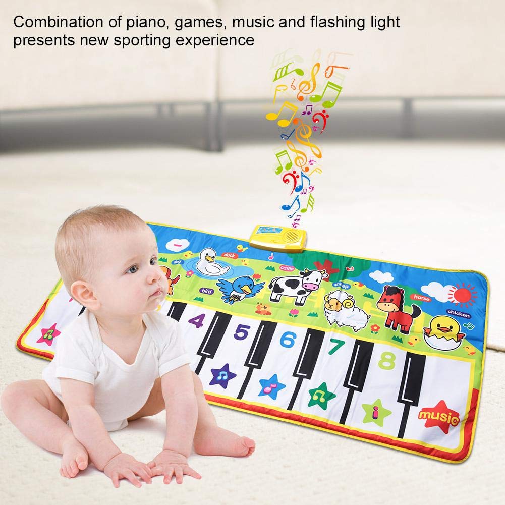 ABC Mats for Floor, Two-Step Dance & Music Piano Mat for Kids Indoor Play