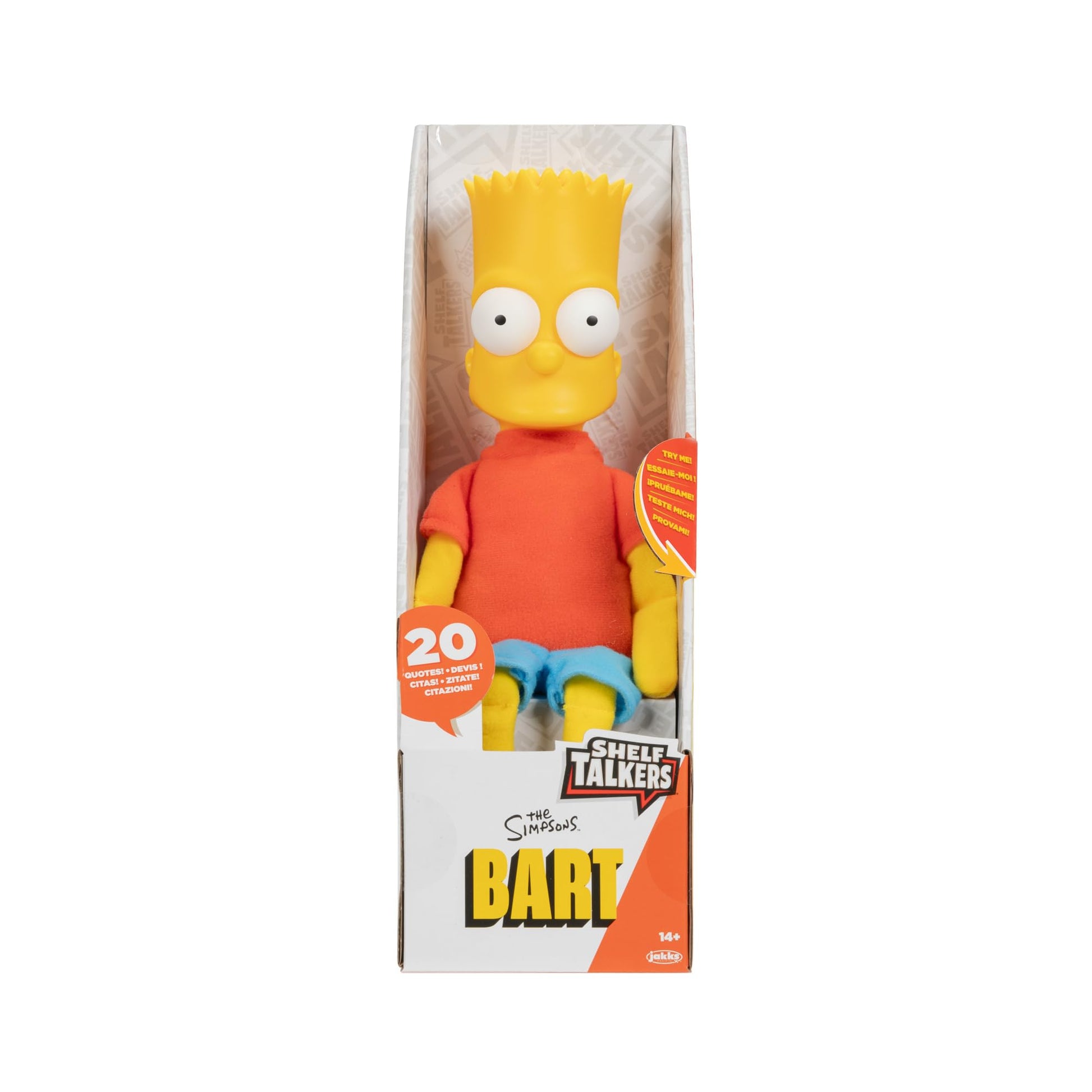 Shelf Talkers Bart 12" Talking Plush from The Simpsons, Pull String Toy Collectible Plush