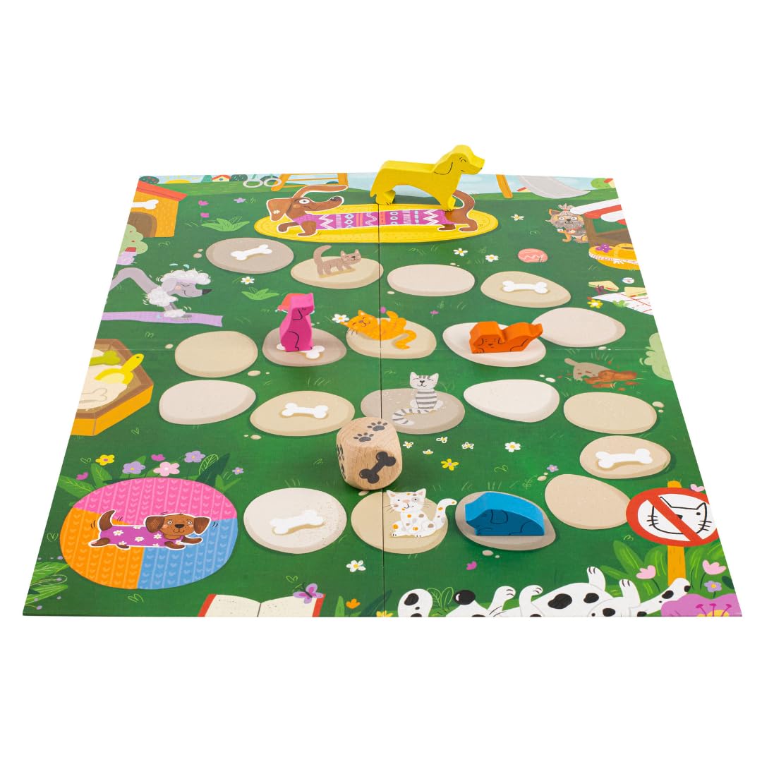 Mom’N Pups Wooden Social Play Game | Cooperative Preschool Learning for Kids | Build Cooperation Focus and Attention | Ages 3+ | 2 to 4 Players |