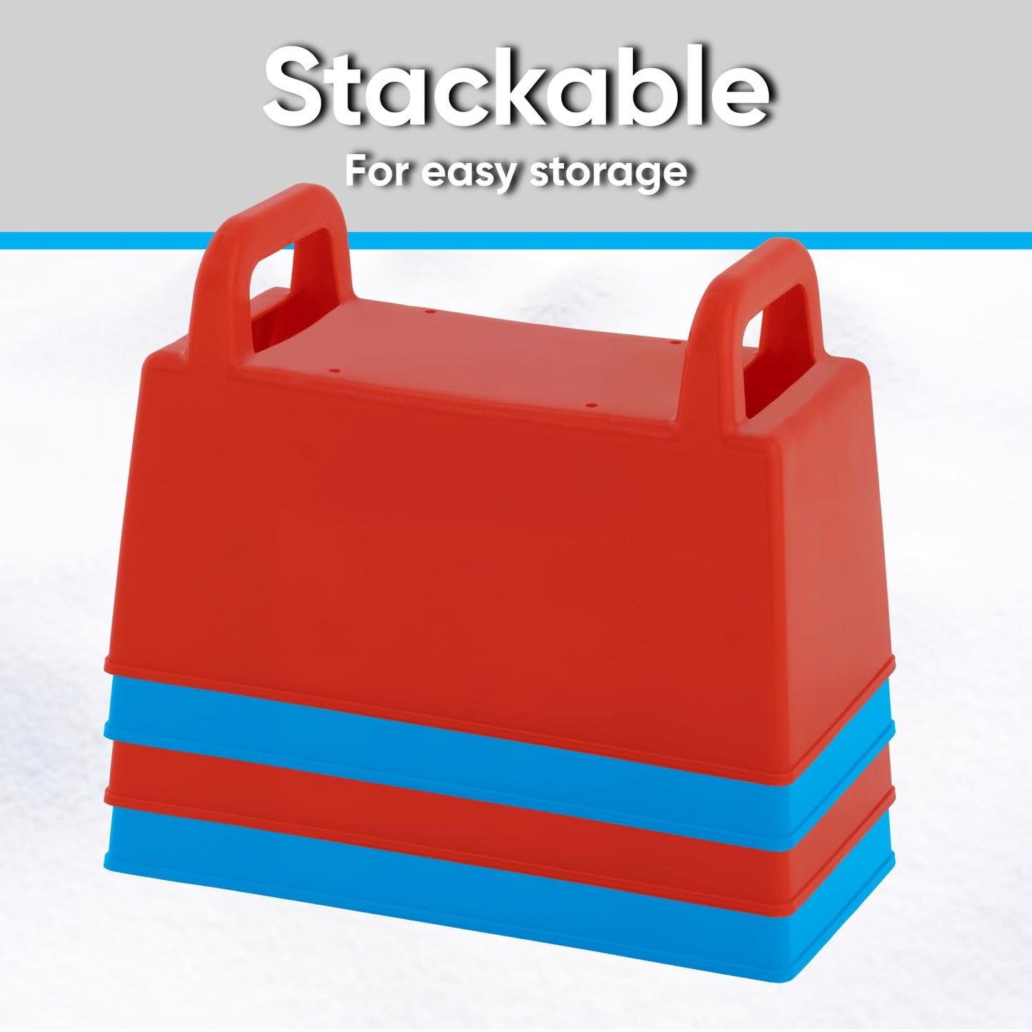 Superio Snow Brick Maker Igloo Fort Block Form Outdoor Winter Snow Toys Sand Castle Building Kit for Adults and Kids Sandbox, Beach, Sand Toys (Red)