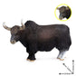 FLORMOON Black Yak Figure Realistic Animal Figurines Early Educational Dog Toy Science Project Christmas Birthday Cake Topper Gift for Kid