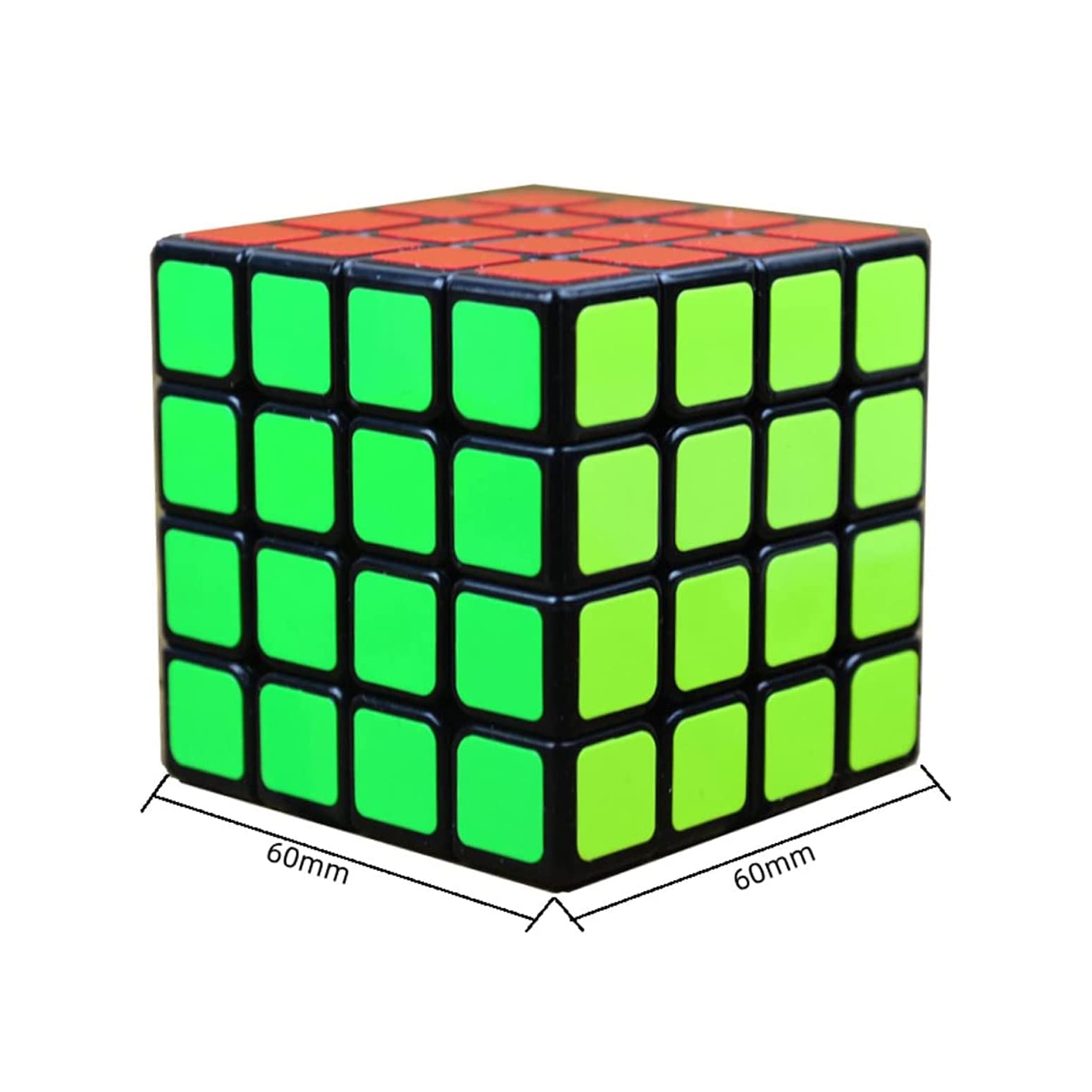 Classic Magic Cube 2.4" Puzzle 4x4 Smart Speed Cube Educational Game Brain Teaser (1 Pack, Black)