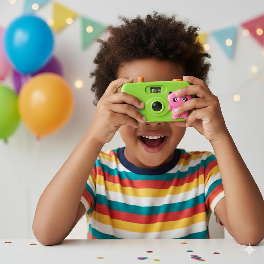 ArtCreativity Kids Camera Toy Set with Images in Viewfinder (12PCs) Pretend Play for Toddlers, Great for Birthday Party Favors for Kids 3-5, Goody