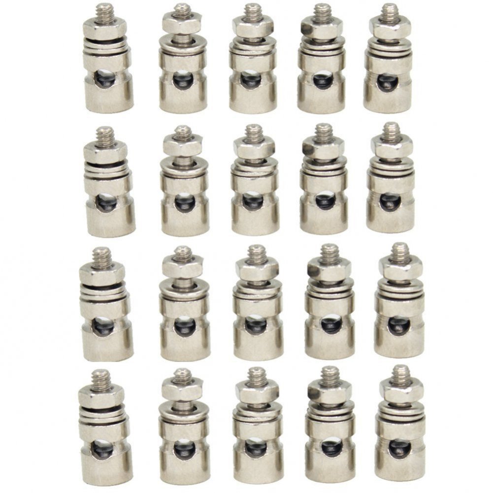 Hobbypark 25-Pack Adjustable D2.1mm Pushrod Connector Linkage Stoppers RC Model Airplane Replacement