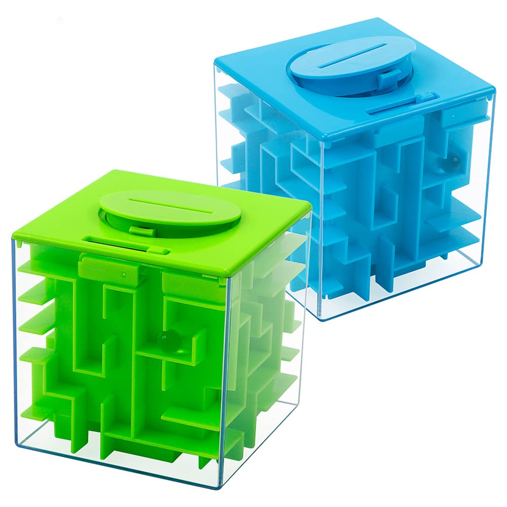 2 Pack Money Maze Puzzle Box for Kids and Adults