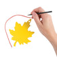 Fun Express - Liliful 60 Set Fall Leaves Scratch Crafts Colorful Magic Scratch with 30 Wooden Scratch Tools Hanging Autumn Scratch Art Leaves for Kids