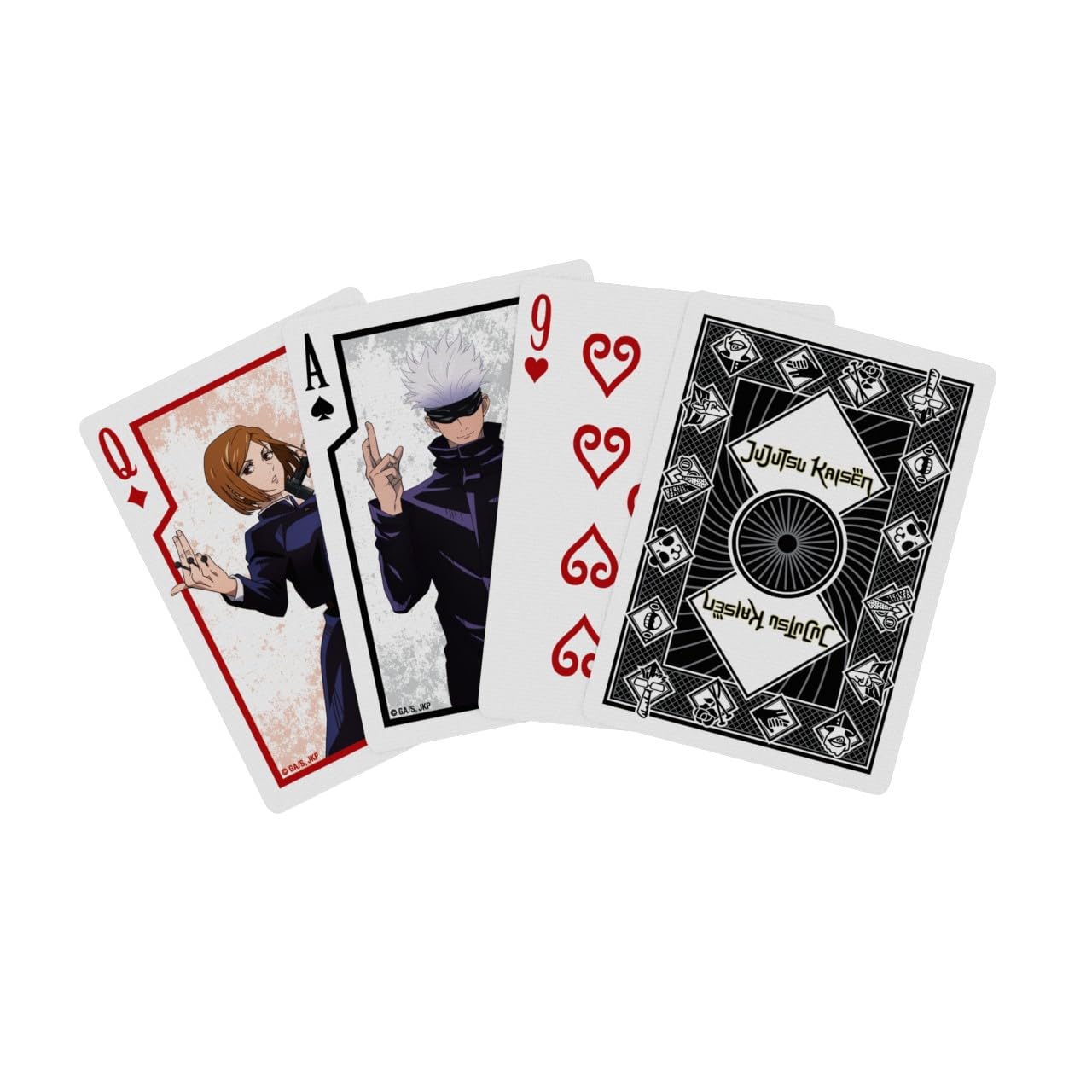 Bicycle Jujutsu Kaisen Collectible Standard 52 Deck of Cards, Poker Size, Anime Cartoon Gifts, Family & Kids Card Game Night