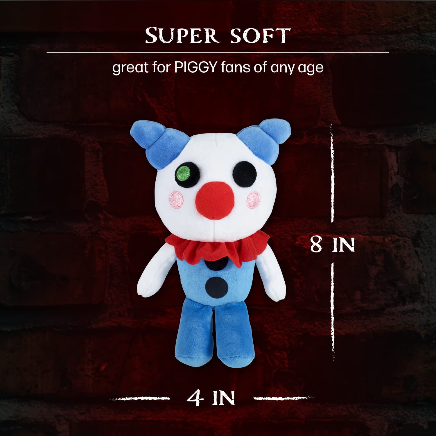 PIGGY Clowny Plush Toy Stuffed Animal, Series 1 Clowny Collectible
