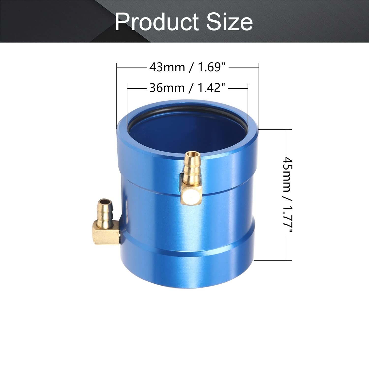 Fielect Motor Aluminum Water Cooling Jacket Metal Remote Control Model Boat Parts Blue Suitable for 36 Series Remote Control Boat Motor Parts
