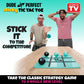 Dude Perfect Sticky Tic Tac Toe, Kids Tabletop Activity, for Family Game Night, Perfect for a Gift and Parties, 2 Players, Ages 4+