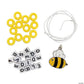 Fun Express Bee-Lieve God's Word Pony Bead Bracelet Craft Kit - DIY Kids Bracelet Craft Set for 12 Includes Inspirational Bible Verse Beads Perfect