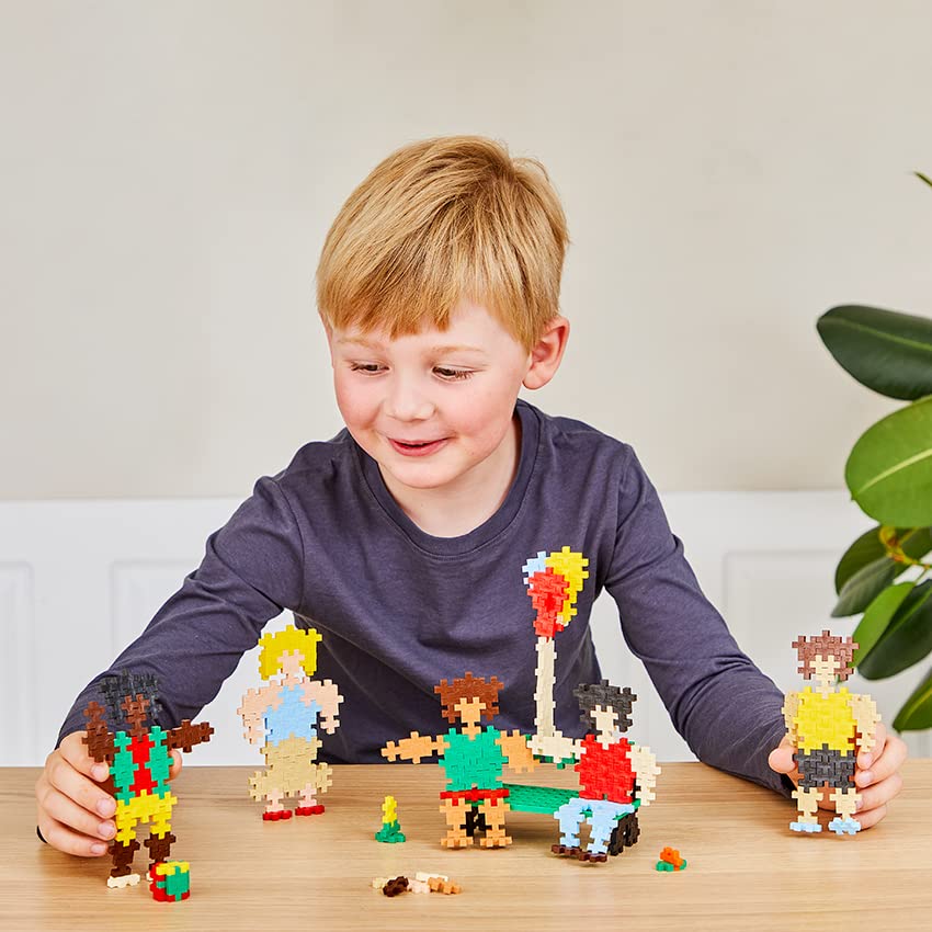 PLUS PLUS Learn to Build, People of the World - Mini Puzzle Building Blocks Set, Stem Toys for Kids - Educational Insights, Classroom Must Haves