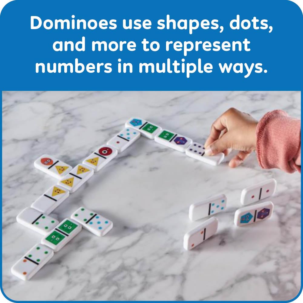 hand2mind Numberblocks Dominoes Set, Dominos for Kids, Domino & Tile Games, Toddler Matching Game, Counting Toys, Montessori Math Materials