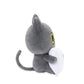 HAKONGEE Grey Cat Plush, Kawaii Weighted Cat Holding Home Pillow, 6"
