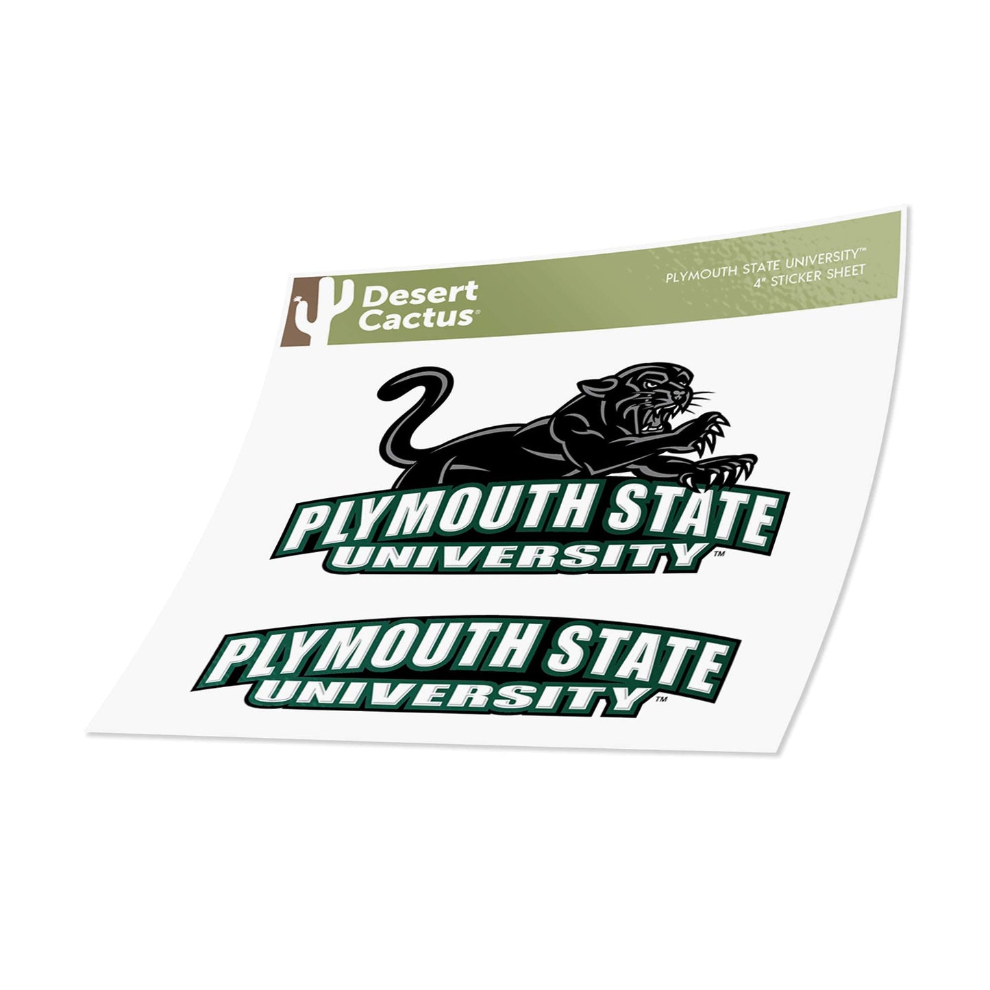 Desert Cactus Plymouth State University Sticker Panthers Vinyl Decal Laptop Water Bottle Car Scrapbook (4 Inch Set V1)