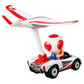 Hot Wheels Die-Cast Mario Kart Toad in P-Wing Kart with Plane Glider