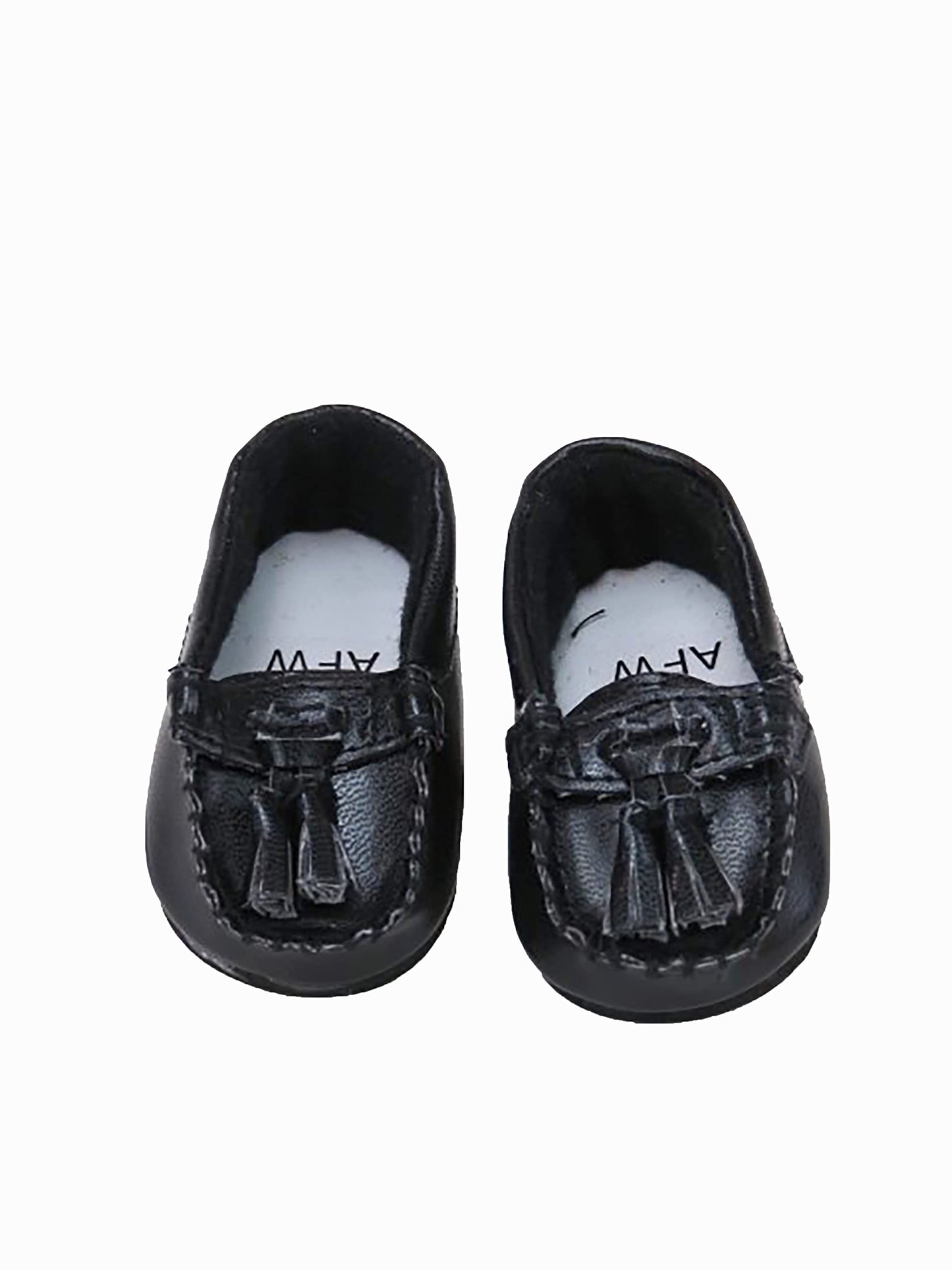 American Fashion World Black Loafers for 18-Inch Dolls | Premium Quality & Trendy Design | Dolls Shoes | Shoe Fashion for Dolls for Popular Brands