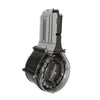 Dart Drum, High Capacity Drum Magazine Compatible with Nerf N-Strike Elite Blasters, Gray and Black, Quick-Load Design