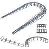 Finger Rock City Train Tracks Building Block Set, 212 Pcs Flexible Rails Train Track Railroad Expansion Accessory Set, Uphill and Downhill, Straight