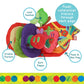 Eric Carle Very Hungry Caterpillar Activity Apple and Plush - Crinkle Texture Inside and Attached Leaf Teether - Hanging Loop for On The Go Fun