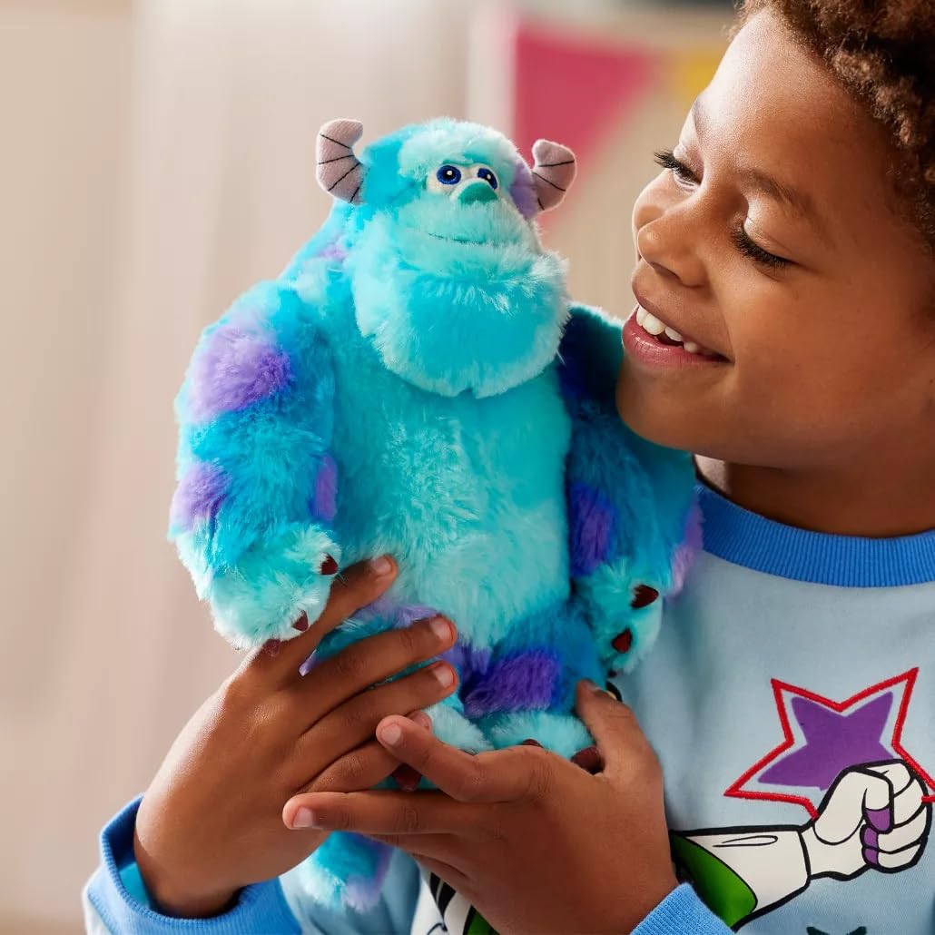 Disney Store Official Sulley Medium Soft Toy for Kids, Cuddly Character with Fuzzy Texture and Embroidered Details, Disney Plushy Suitable for All
