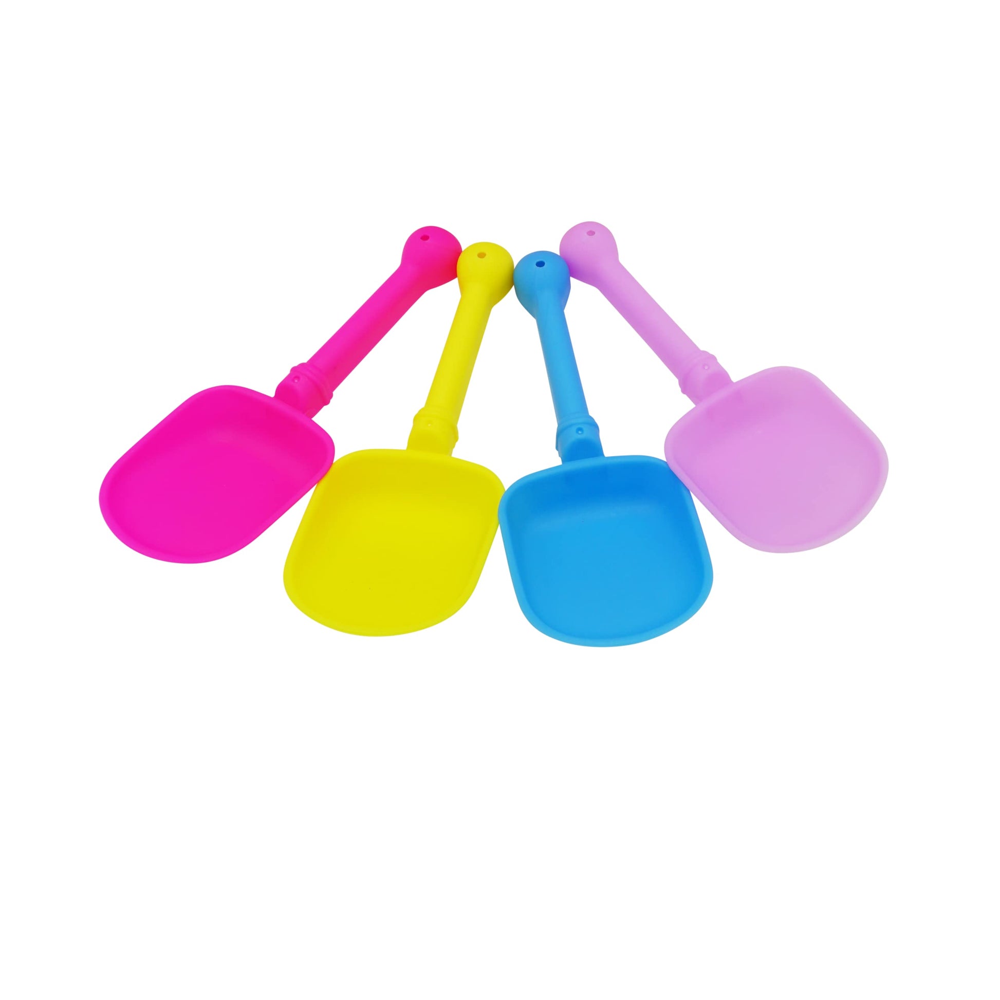 4E's Novelty (4 Sets) Castle Beach Buckets and Shovels, Large Size 7" - Sand Castle Building Kit, Sandcastle Molds Beach Toys for Kids 3-10, Outdoor