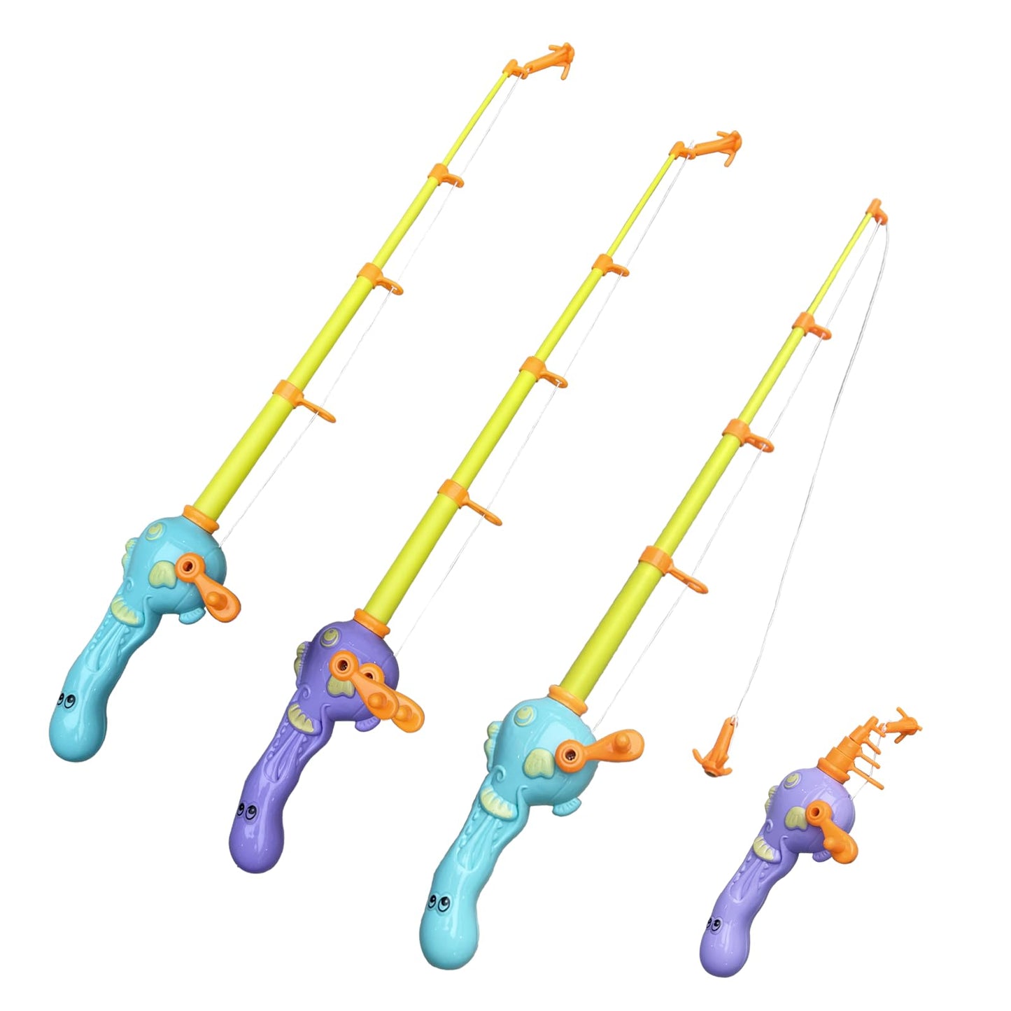 3 Pcs Magnetic Fishing Pole for Kids - Baby and Toddler Bath Toy for Bath, Pool (No Fishes Included)