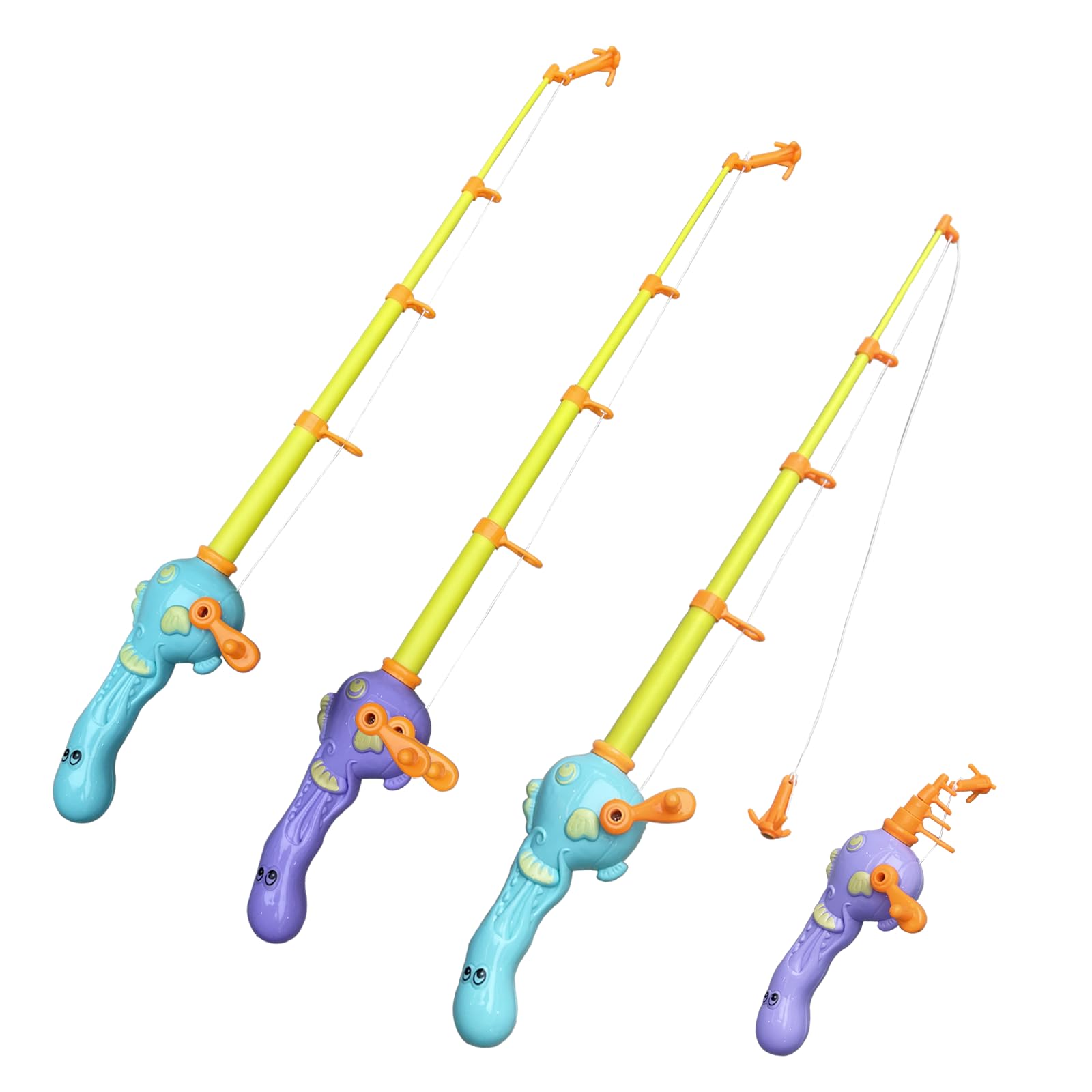 3 Pcs Magnetic Fishing Pole for Kids - Baby and Toddler Bath Toy for Bath, Pool (No Fishes Included)